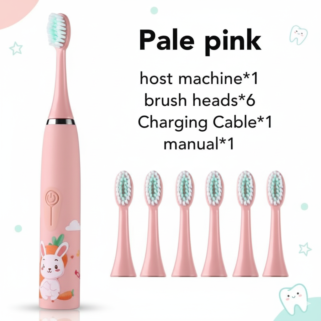 Kids Sonic Electric Toothbrush β Ages 2β15 | 4 Cleaning Modes | IPX7 Waterproof | Fun Cartoon Design