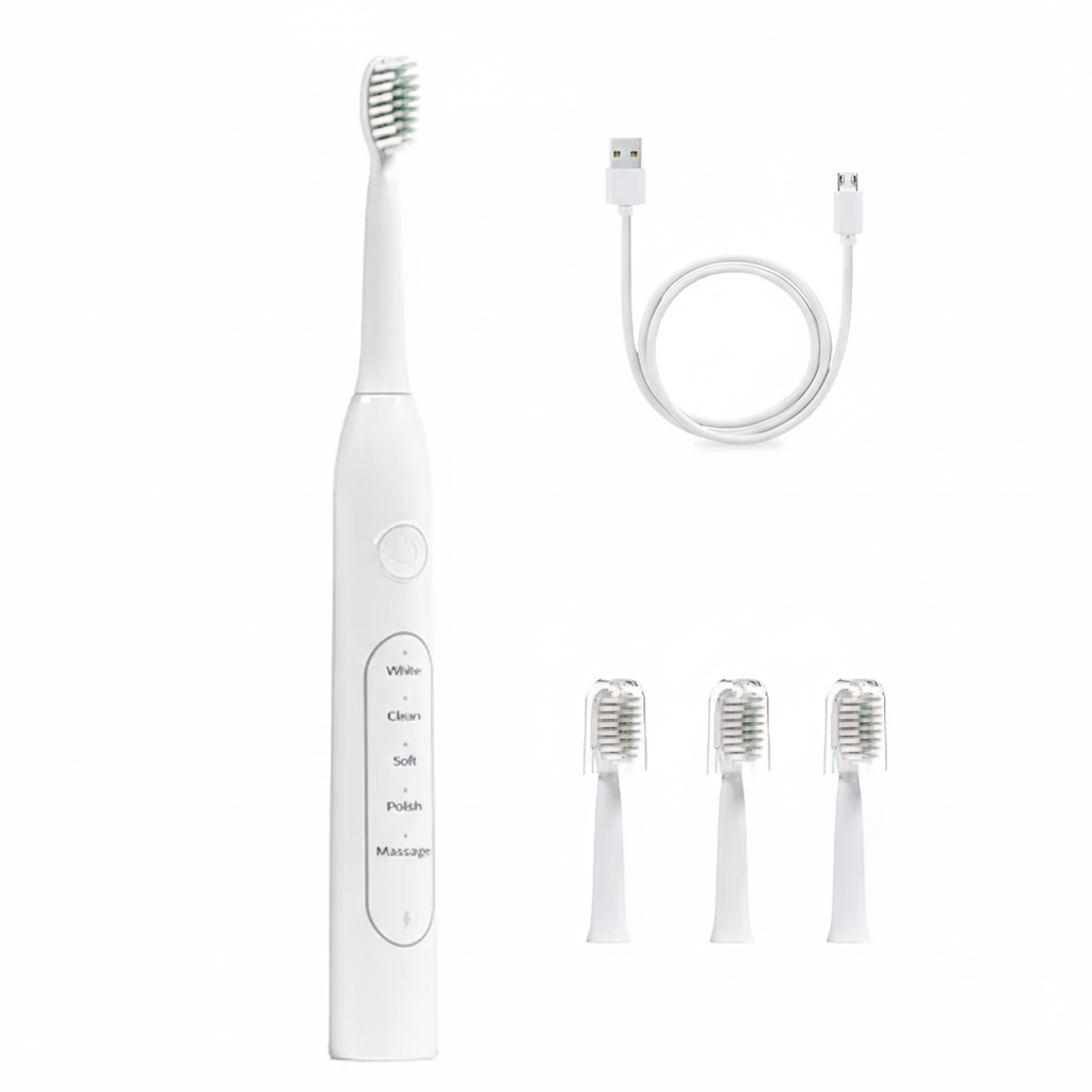 Rechargeable Sonic Electric Toothbrush for Adults – 8 Replacement Heads & 5 Modes