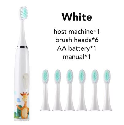 Sonic Electric Toothbrush for Kids – Waterproof & Rechargeable with 4 Modes, 5 Heads for Daily Sensitive Cleansing
