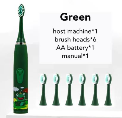 Sonic Electric Toothbrush for Kids – Waterproof & Rechargeable with 4 Modes, 5 Heads for Daily Sensitive Cleansing