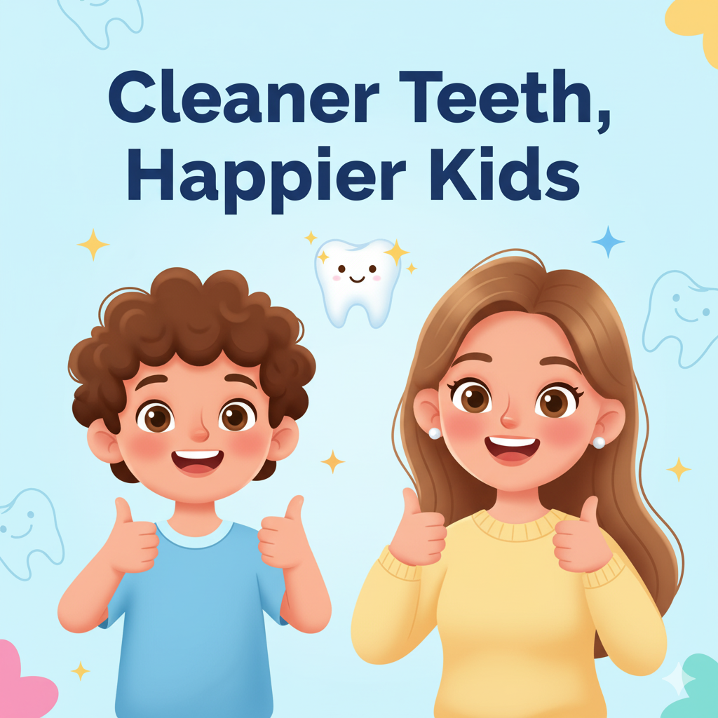 Kids Sonic Electric Toothbrush – Ages 2–15 | 4 Cleaning Modes | IPX7 Waterproof | Fun Cartoon Design