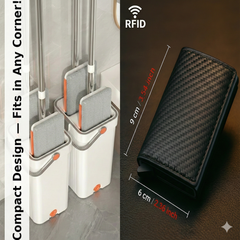 🌟 Home & Style Combo: Flat Floor Mop Bucket Set + Slim RFID Blocking Wallet