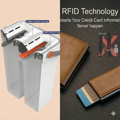 🌟 Home & Style Combo: Flat Floor Mop Bucket Set + Slim RFID Blocking Wallet