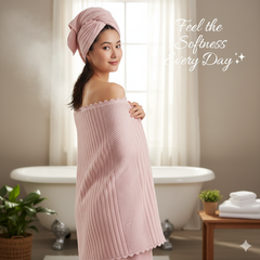 Super Soft Coral Fleece Bath Towel Set – Quick Dry, Ultra Absorbent & Lint-Free Microfiber Towels for Home, Gym, Travel (2-Pack)
