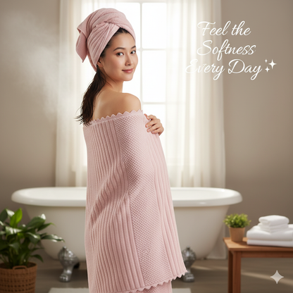 Super Soft Coral Fleece Bath Towel Set – Quick Dry, Ultra Absorbent & Lint-Free Microfiber Towels for Home, Gym, Travel (2-Pack)