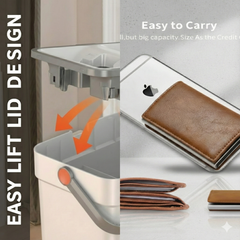 🌟 Home & Style Combo: Flat Floor Mop Bucket Set + Slim RFID Blocking Wallet