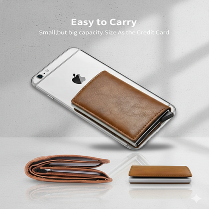 Men's Wallet with Pop-Up Card Eject & RFID Blocking Metal  – Slim Minimalist Bifold