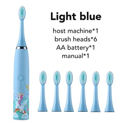 Sonic Electric Toothbrush for Kids – Waterproof & Rechargeable with 4 Modes, 5 Heads for Daily Sensitive Cleansing