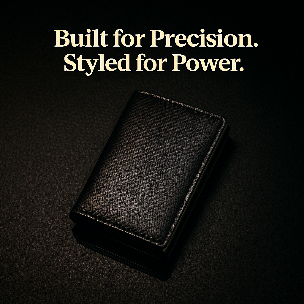 Men's Wallet with Pop-Up Card Eject & RFID Blocking Metal  – Slim Minimalist Bifold