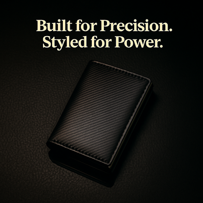 Men's Wallet with Pop-Up Card Eject & RFID Blocking Metal  – Slim Minimalist Bifold