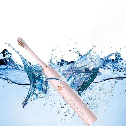 Sonic Electric Toothbrush Kit with 6 Cleaning Modes, 1 Rechargeable Deep Cleaning Toothbrush with 4 Brush Heads, Waterproof, 3.7V, USB Rechargeable for Oral Cleansing White