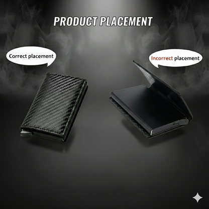 Men's Wallet with Pop-Up Card Eject & RFID Blocking Metal  – Slim Minimalist Bifold