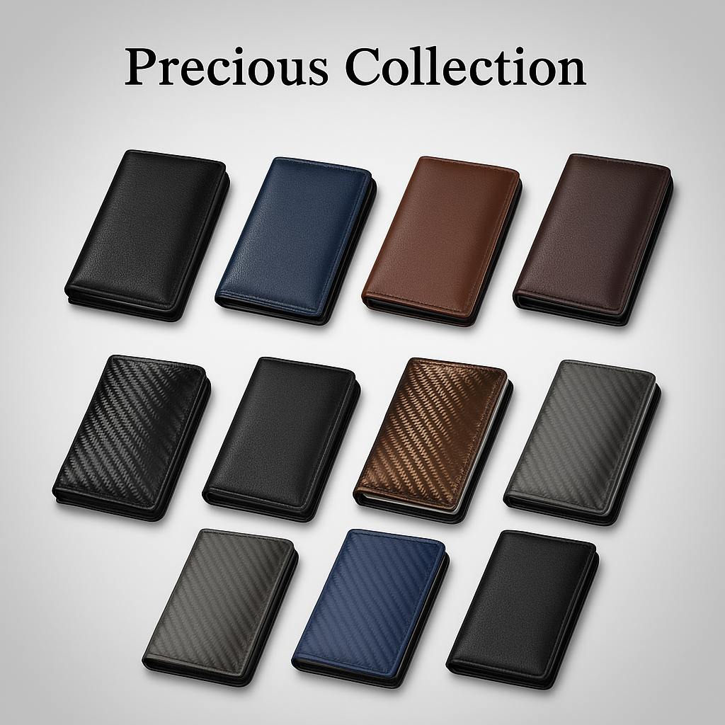 Men's Wallet with Pop-Up Card Eject & RFID Blocking Metal  – Slim Minimalist Bifold