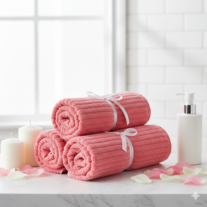 Super Soft Coral Fleece Bath Towel Set – Quick Dry, Ultra Absorbent & Lint-Free Microfiber Towels for Home, Gym, Travel (2-Pack)