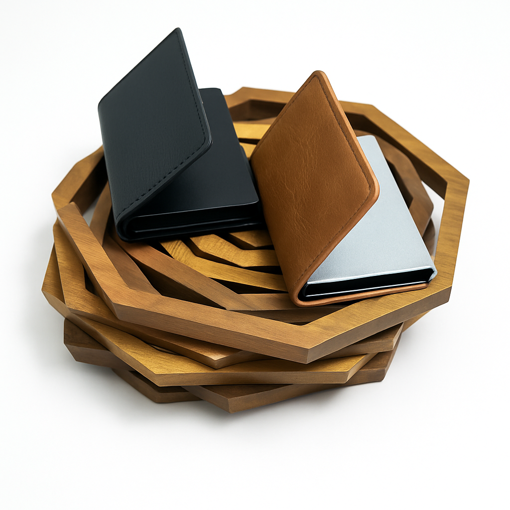 Men's Wallet with Pop-Up Card Eject & RFID Blocking Metal  – Slim Minimalist Bifold