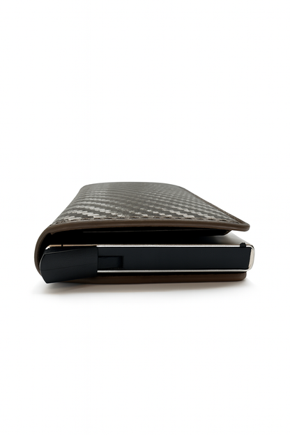 Men's Wallet with Pop-Up Card Eject & RFID Blocking Metal  – Slim Minimalist Bifold