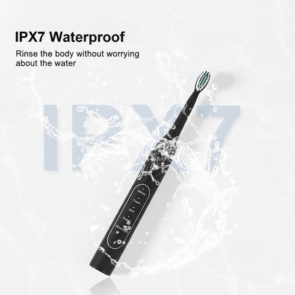 Rechargeable Sonic Electric Toothbrush for Adults – 8 Replacement Heads & 5 Modes