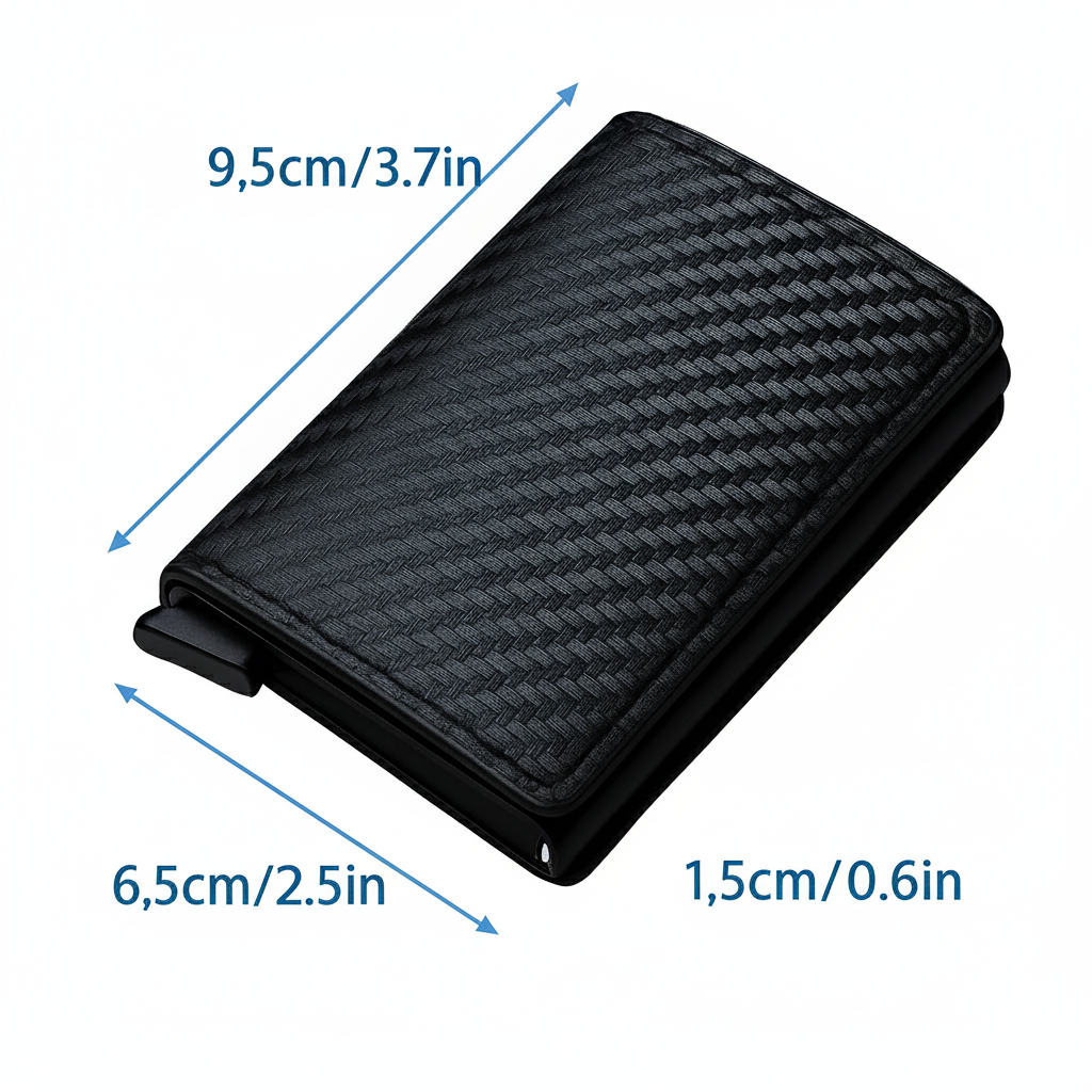 Men's Wallet with Pop-Up Card Eject & RFID Blocking Metal  – Slim Minimalist Bifold