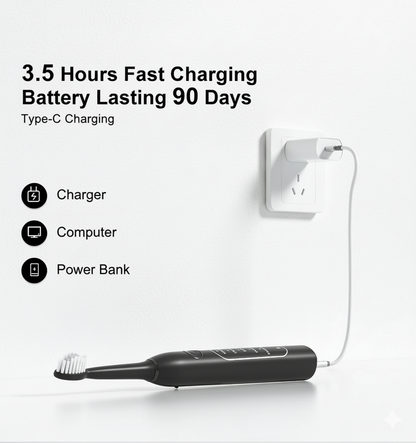Rechargeable Sonic Electric Toothbrush for Adults – 8 Replacement Heads & 5 Modes