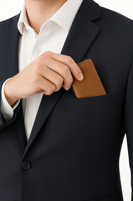 Men's Wallet with Pop-Up Card Eject & RFID Blocking Metal  – Slim Minimalist Bifold