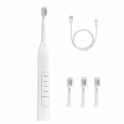 Rechargeable Sonic Electric Toothbrush for Adults – 8 Replacement Heads & 5 Modes