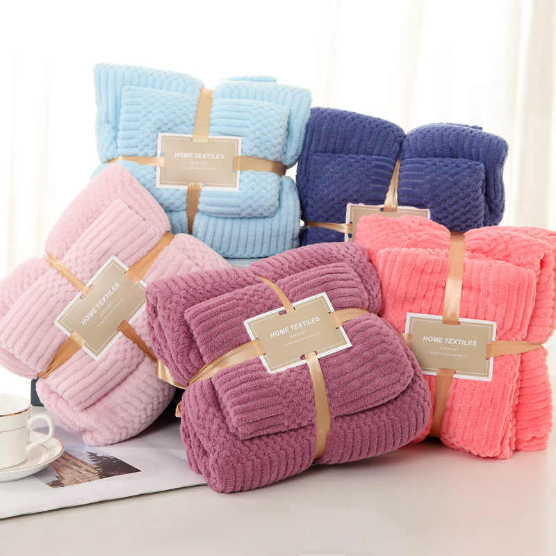 Microfiber Bath Towels Set - 2 Extra Large Towels 140x70cm & 75x35cm, Quick-Dry, Hypoallergenic, Solid Color, Suitable for Home, Gym, Traveling, Room Rectangle