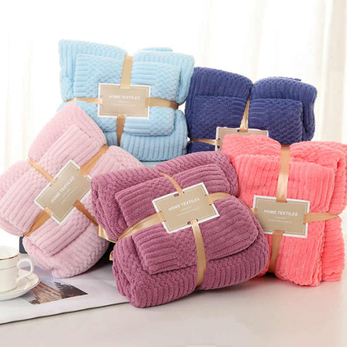 Microfiber Bath Towels Set - 2 Extra Large Towels 140x70cm & 75x35cm, Quick-Dry, Hypoallergenic, Solid Color, Suitable for Home, Gym, Traveling, Room Rectangle