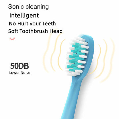 Sonic Electric Toothbrush for Kids – Waterproof & Rechargeable with 4 Modes, 5 Heads for Daily Sensitive Cleansing