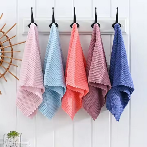 Microfiber Bath Towels Set - 2 Extra Large Towels 140x70cm & 75x35cm, Quick-Dry, Hypoallergenic, Solid Color, Suitable for Home, Gym, Traveling, Room Rectangle