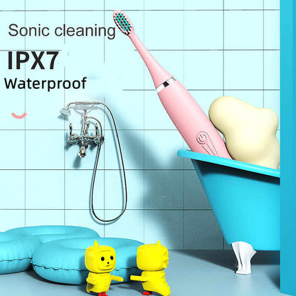Sonic Electric Toothbrush for Kids – Waterproof & Rechargeable with 4 Modes, 5 Heads for Daily Sensitive Cleansing