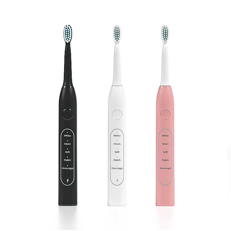 Sonic Electric Toothbrush for Adults – 5 Cleaning Modes, 8 Brush Heads, USB Rechargeable, Travel Case Included & 2 Hours Charge for 90 Days - Lightweight Cordless Sensitive Water Proof Cleansing Black Oral