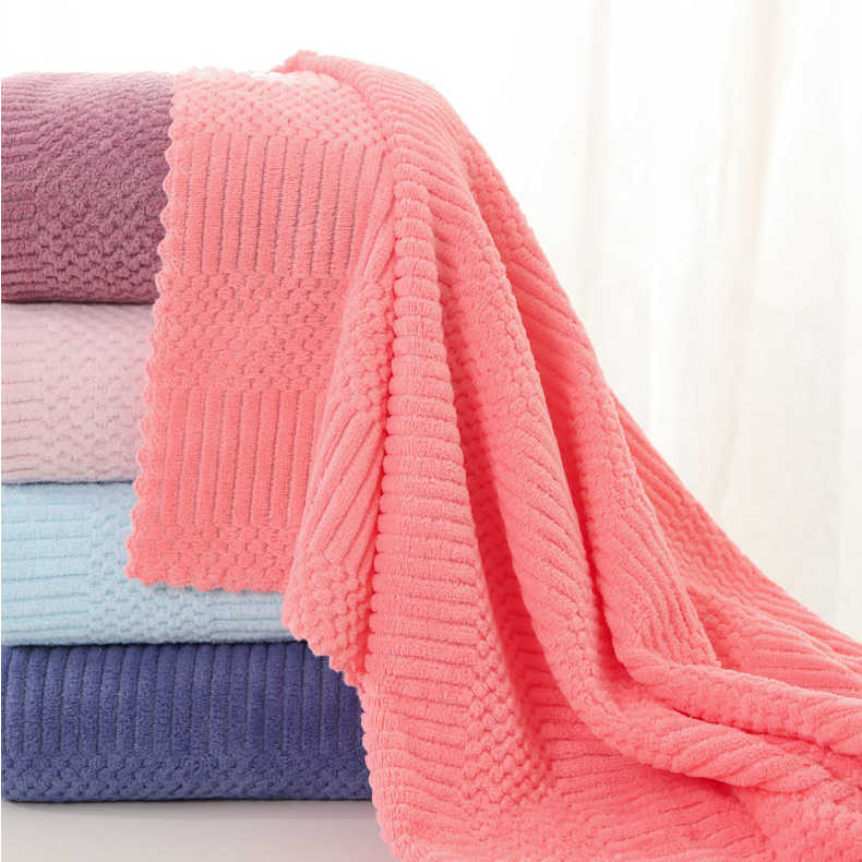 Microfiber Bath Towels Set - 2 Extra Large Towels 140x70cm & 75x35cm, Quick-Dry, Hypoallergenic, Solid Color, Suitable for Home, Gym, Traveling, Room Rectangle
