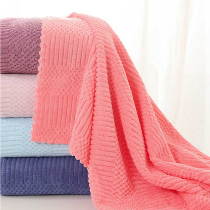 Microfiber Bath Towels Set - 2 Extra Large Towels 140x70cm & 75x35cm, Quick-Dry, Hypoallergenic, Solid Color, Suitable for Home, Gym, Traveling, Room Rectangle